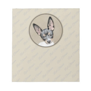 Rat Terrier Painting - Niedliche Original Dog Art Notizblock