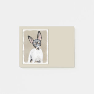 Rat Terrier Painting - Niedliche Original Dog Art Post-it Klebezettel