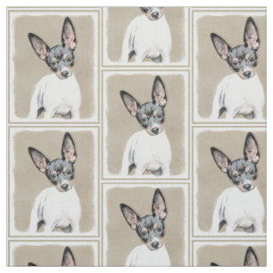 Rat Terrier Painting - Niedliche Original Dog Art Stoff