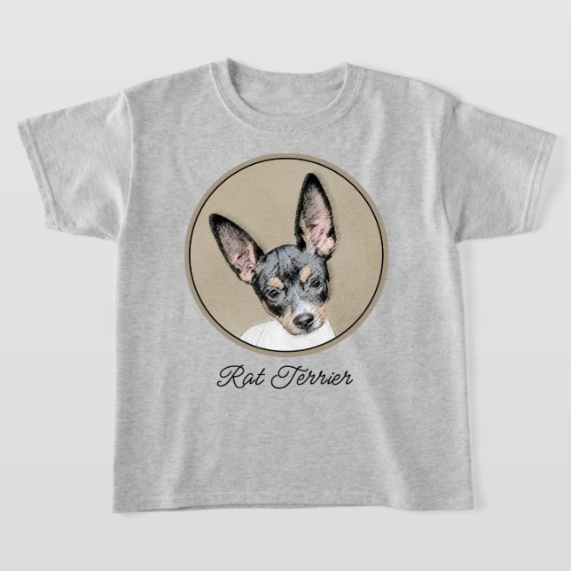 Rat Terrier Painting - Niedliche Original Dog Art T-Shirt (Ablage )