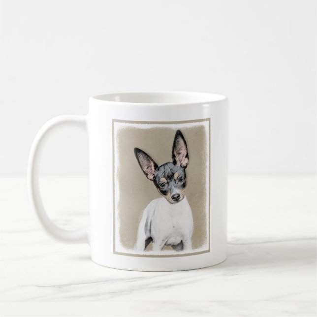 Rat Terrier Painting - Niedliche Original Dog Art Tasse (Links)