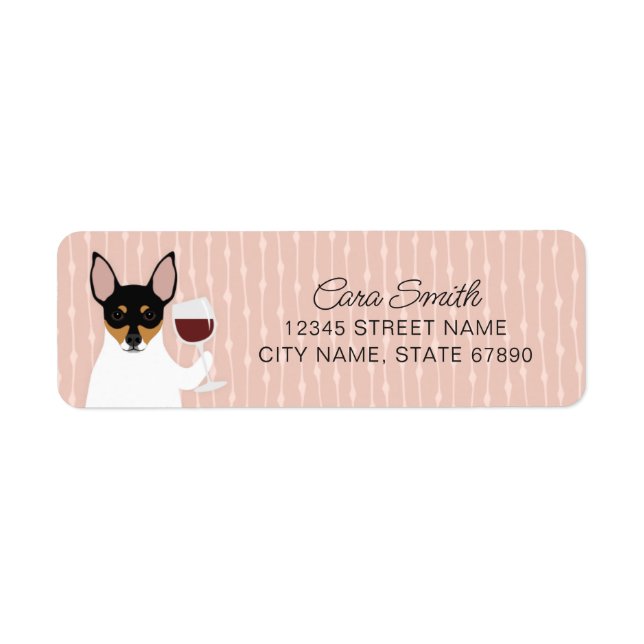 Rat Terrier Rücksendeadressen-Aufkleber (Vorne)