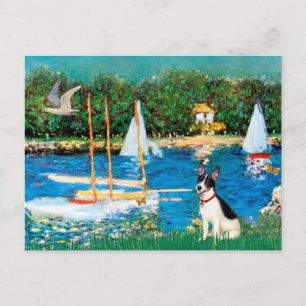Rat Terrier - Sailboats Postkarte