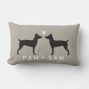 Rat Terrier Silhouetten Liebe - Personalisieren Lendenkissen