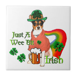 Rat Terrier St Patricks Fliese