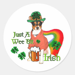 Rat Terrier St Patricks Runder Aufkleber