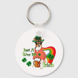 Rat Terrier St Patricks Schlüsselanhänger