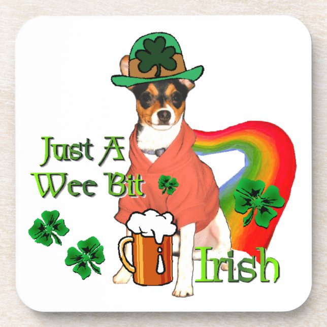 Rat Terrier St Patricks Untersetzer (Vorderseite)