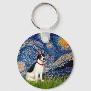 Rat Terrier - Sternennacht Schlüsselanhänger