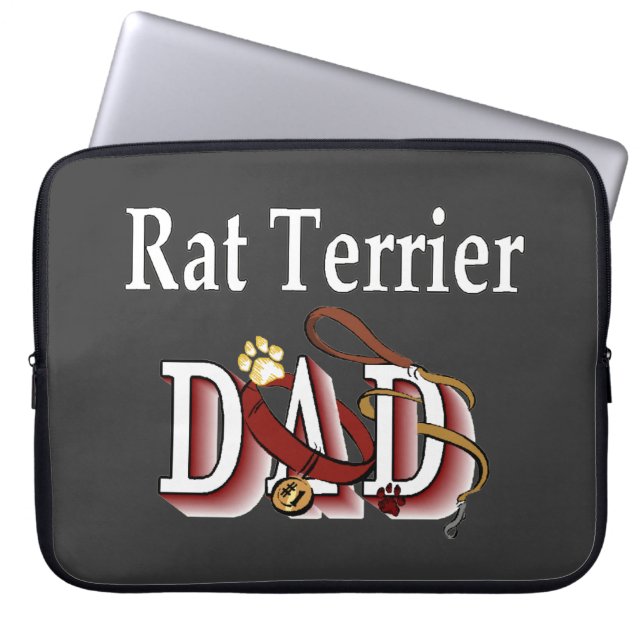 Rat Terrier Vater Geschenke Laptopschutzhülle (Vorderseite)