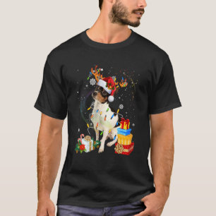 Rat Terrier Weihnachtsbaum Light Pajama Dog Xmas T-Shirt