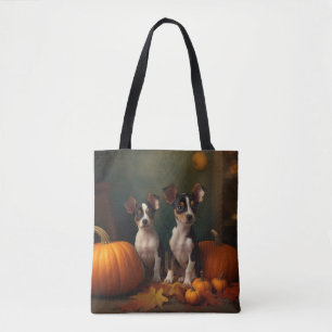 Rat Terrier Welpe Autumn Delight Pumpkin