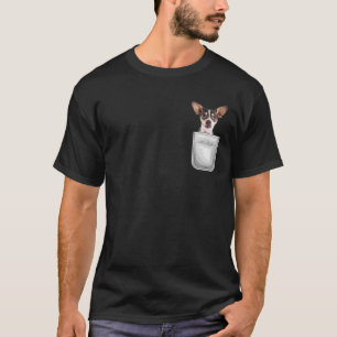 Rat Terrier Welpe Hund in Ihrem Pocket T-Shirt