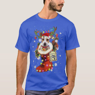 Rat Terrier Xmas Boot Weihnachtssock Winter Snow T-Shirt
