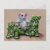 Rat und Drachen Postkarte