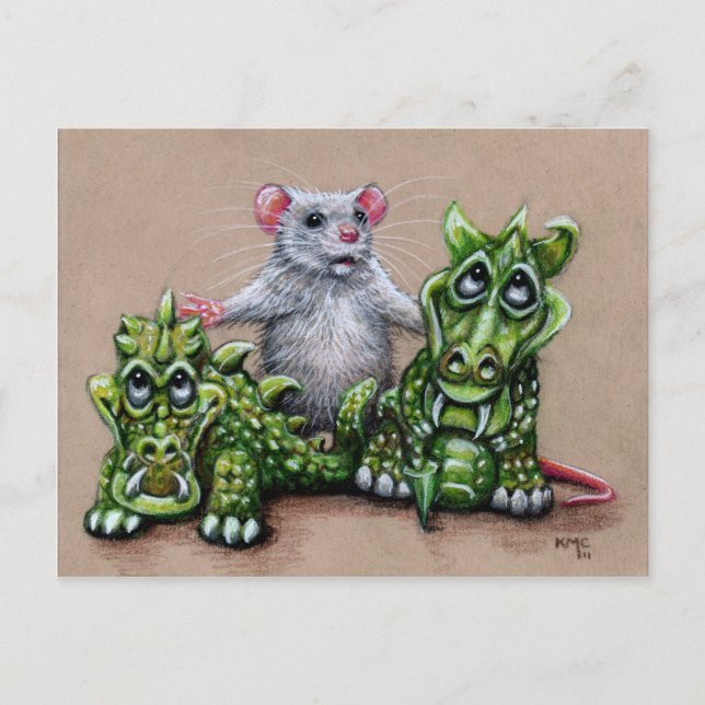 Rat und Drachen Postkarte (Vorderseite)