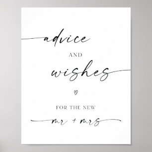 Rat und Wünsche für Herrn. & Mrs. Wedding Poster