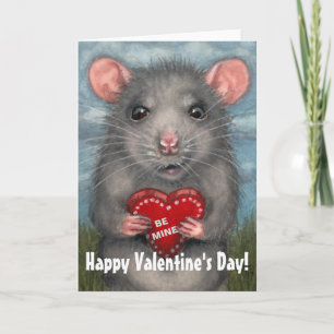 Rat Valentine's Day Grußkarte kmcoriginals Feiertagskarte