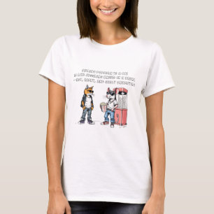 Rat verkauft Popcorn an eine Katze lustig T-Shirt
