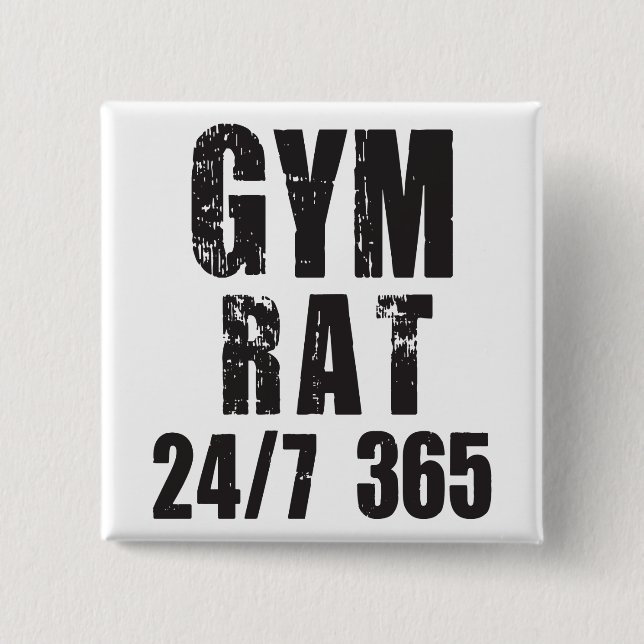 Rat von Gym - 24/7 365 - Bodybuilding Button (Vorderseite)