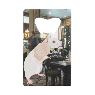 Rat Waiter surreal Geldbeutel Flaschenöffner