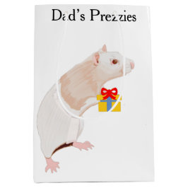 Rat Waiter surreal Medium Geschenktasche Mittlere Geschenktüte