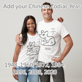 Rat Zodiac individuell anpassbares Jahr T-Shirt
