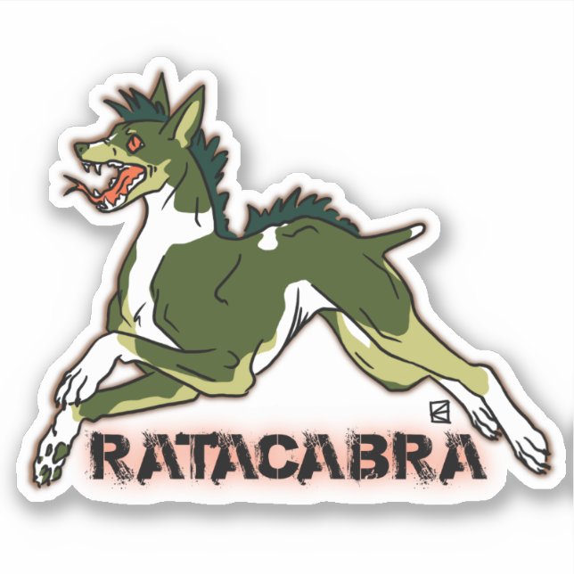 Ratacabra - Ratte Terrier chupacabra Aufkleber (Vorderseite)