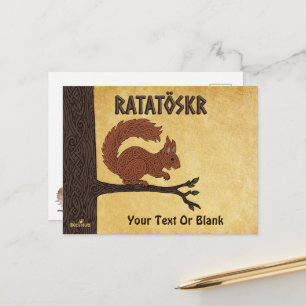 Ratatöskr, nordisches/Wiking-Eichhörnchen Postkarte