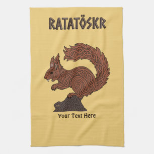Ratatöskr, nordisches/Wikingereichhörnchen Geschirrtuch