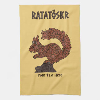 Ratatöskr, nordisches/Wikingereichhörnchen Geschirrtuch