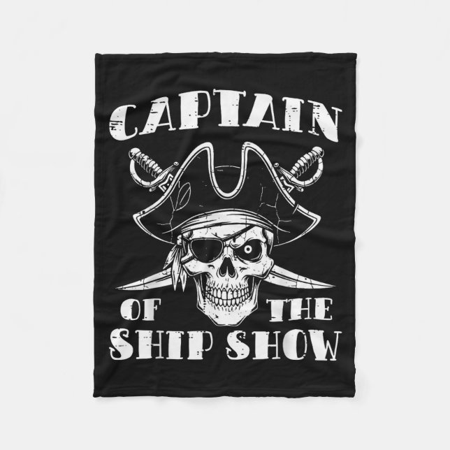 Rate Captain Of The Ship Show Funny Humor Pun Men  Fleecedecke (Vorderseite)