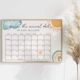 Rate den Anreisedatum Kalender Sunshine Themed Poster