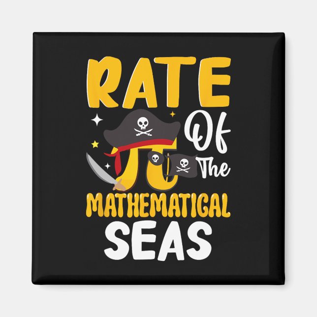 Rate des mathematischen Meeres - Pi-Symbol Mathema Magnet (Vorne)