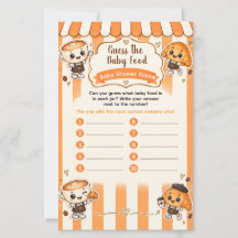 Rate die Babyparty-Essen Orange Streifen Kaffee
