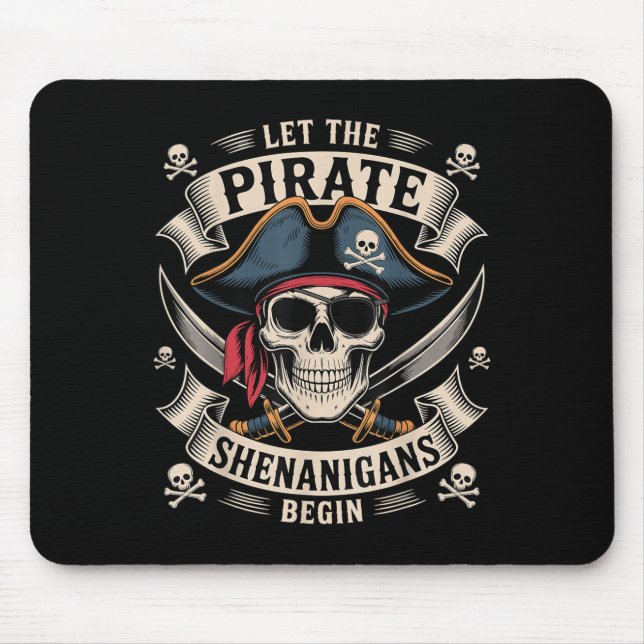 Rate Halloween Skull Ließ die Rate Shenanigans beg Mousepad (Vorne)