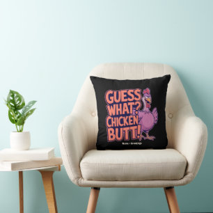 Rate mal? Hühnerarsch! Lustiges Design Kissen