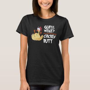 Rate Mal Hühnerhintern Bauernhof Tier Küken Witz T-Shirt