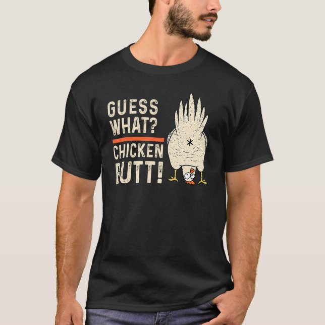 Rate Mal Hühnerhintern  Huhn T-Shirt (Vorderseite)