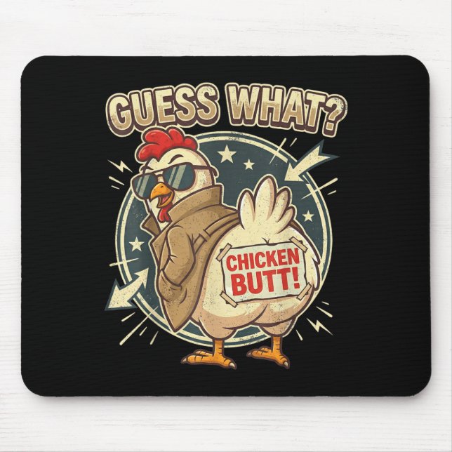 Rate mal Hühnerhintern  Mousepad (Vorne)