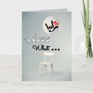 „Rate mal… Ich liebe dich“ – ASL-Geburtstagskarte Feiertagskarte