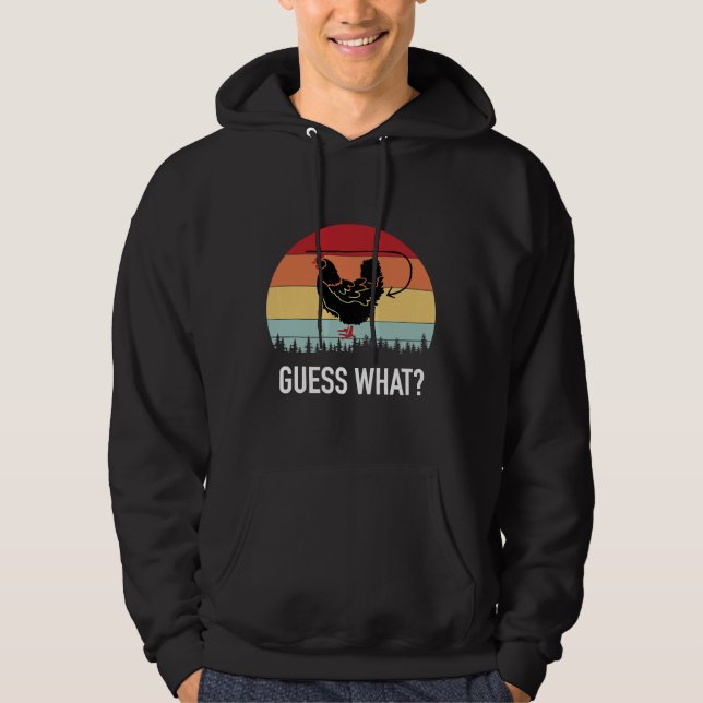 Rate mal, was Hen Chicken Hintern Hoodie (Vorderseite)