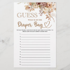 Rate mal, was in der Windeln-Tasche Blumendusche f