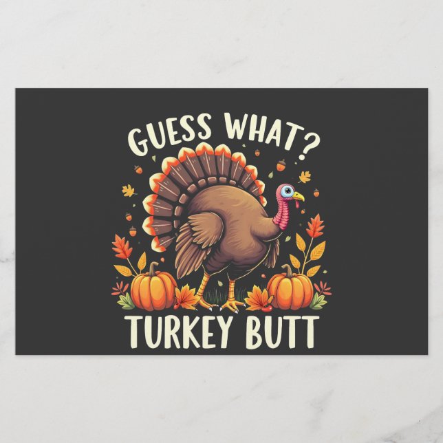 Rate mal was? Türkei Hintern Erntedank Funny Briefpapier (Vorderseite)