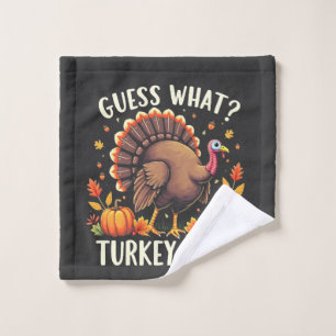 Rate mal was? Türkei Hintern Erntedank Funny Waschlappen