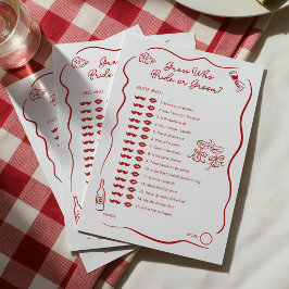 Rate mal, wer das ist Amore Italienische Hochzeits Hinweiskarte