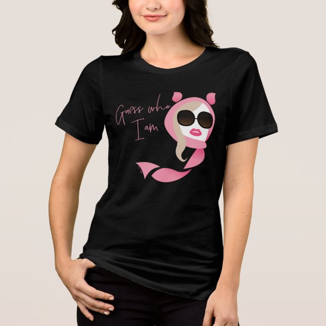 Rate mal, wer ich bin - der weiße Lotus Tri-Blend Shirt (Vorderseite)