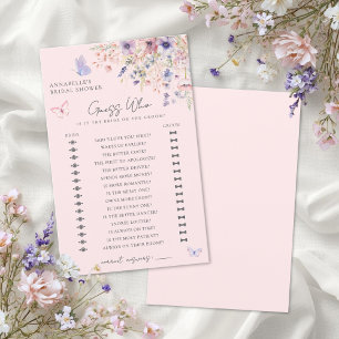 Rate mal Wer Schmetterling Floral Brautparty-Spiel