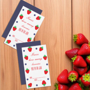 Rate mal, wie viele Beeren Brautparty-Spiel Begleitkarte