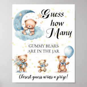 Rate mal, wie viele Gummibären-Baby-Party-Poster Poster